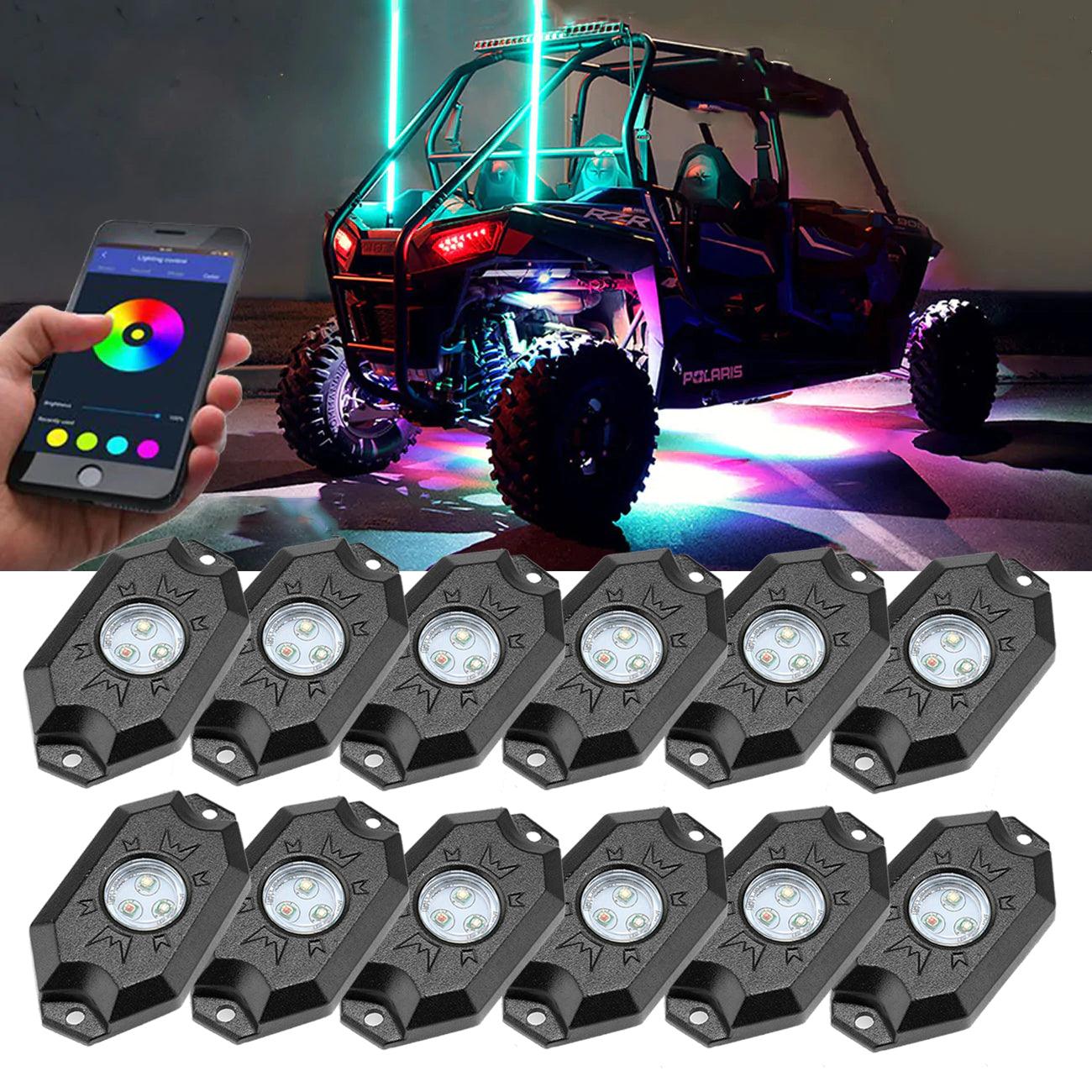 Kit Luci LED RGB YiLaie Per Auto - 90 LED Impermeabili Con App/Telecomando, Per ATV, SUV, Moto - Foto 12