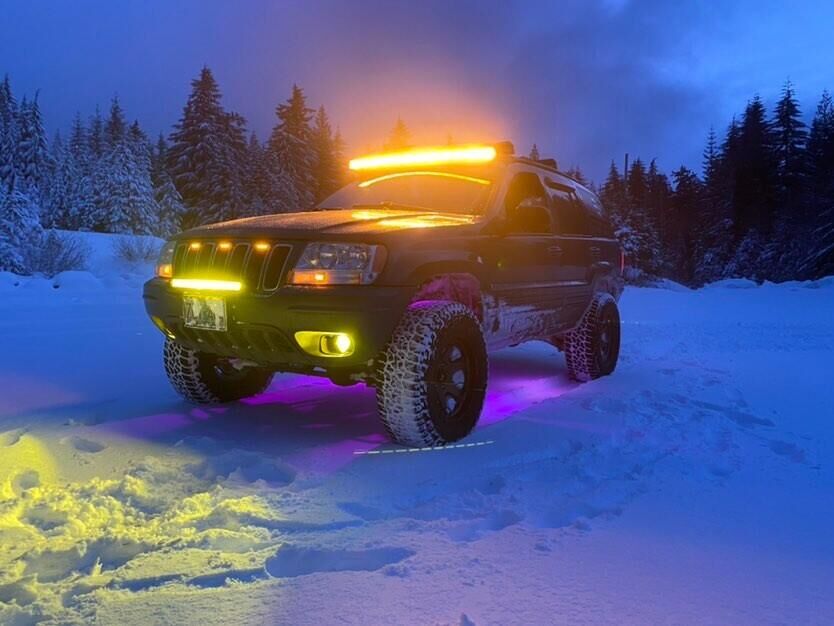Auxbeam® 50 Inch Curved Off Road Amber yellow and white Led Light bar