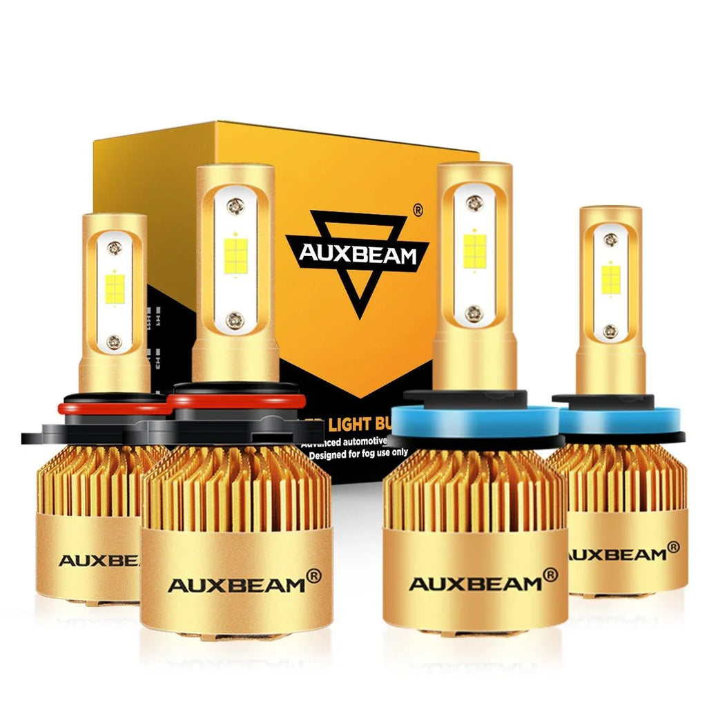 Auxbeam® 9005+H11 Fan Cooling S3 Series Led Headlight Bulbs