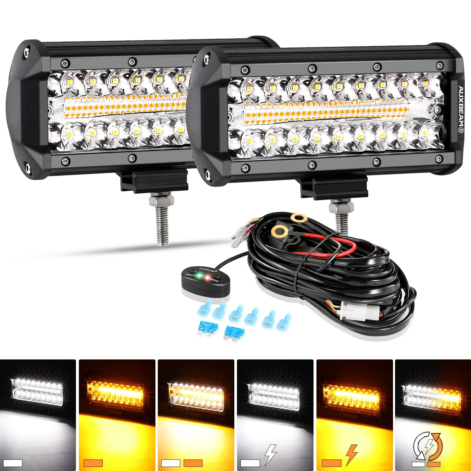 Auxbeam® 7 inch Off Road Led Light for Pickup Trucks, UTV, ATV