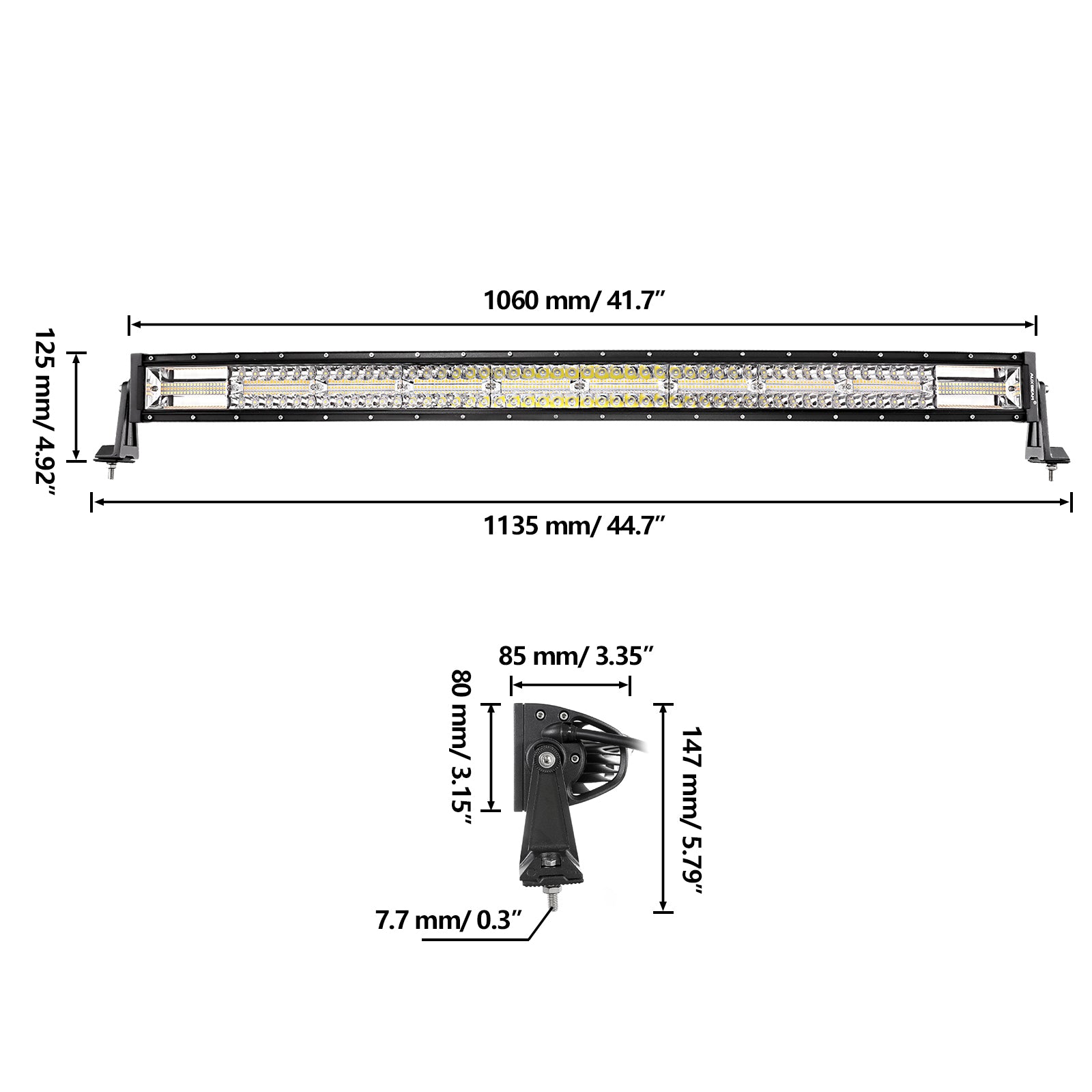 Lightfox 6PCS 12V LED Strip Light Bar Waterproof Amber White Lights Bo –  lightfoxau