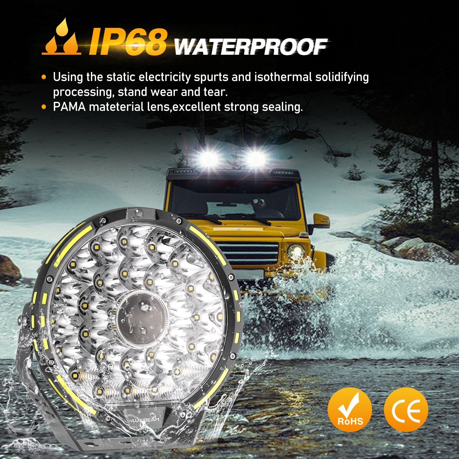 9 inch driving lights,9 inch round led offroad lights,9 inch led