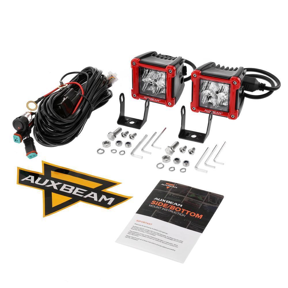 Auxbeam® 3 Inch 20W Spot Beam side shooter led pods lights