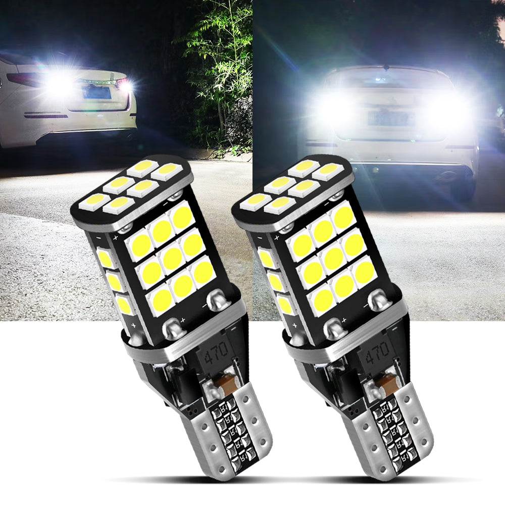  Auxbeam T15 Led Light Bulb 921 LED Bulb W16W 800LM HID White  for Backup Reverse Lights (Pack of 2) Upgrade : Automotive