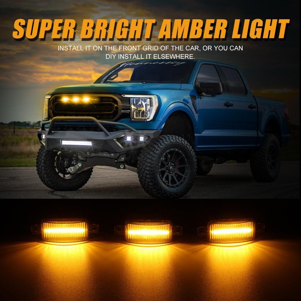 6 Stks LED Amber Grill Licht voor 2023 2024 Chevrolet Silverado Raptor Grille Lichten Amber Waarschuwing Voorbumper Licht Silverado Accessoires 2019-2022 6 Stks LED Amber Grill Licht voor 2023 2024 Chevrolet Silverado Raptor Grille Lichten Amber Waarschuwing Voorbumper Licht Silverado Accessoires 2019-2022