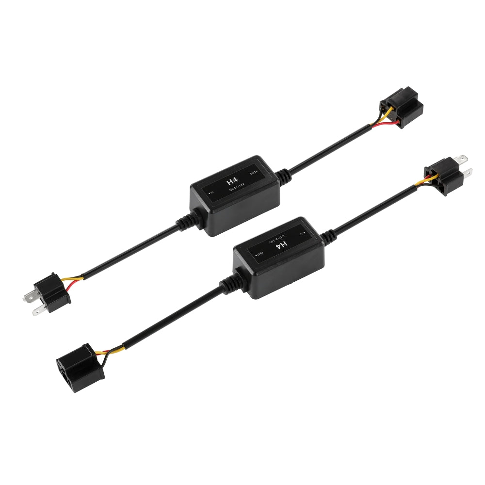 H4 9003 Anti Flicker Led Conversion Kit Error Free Wiring Harness Adapter