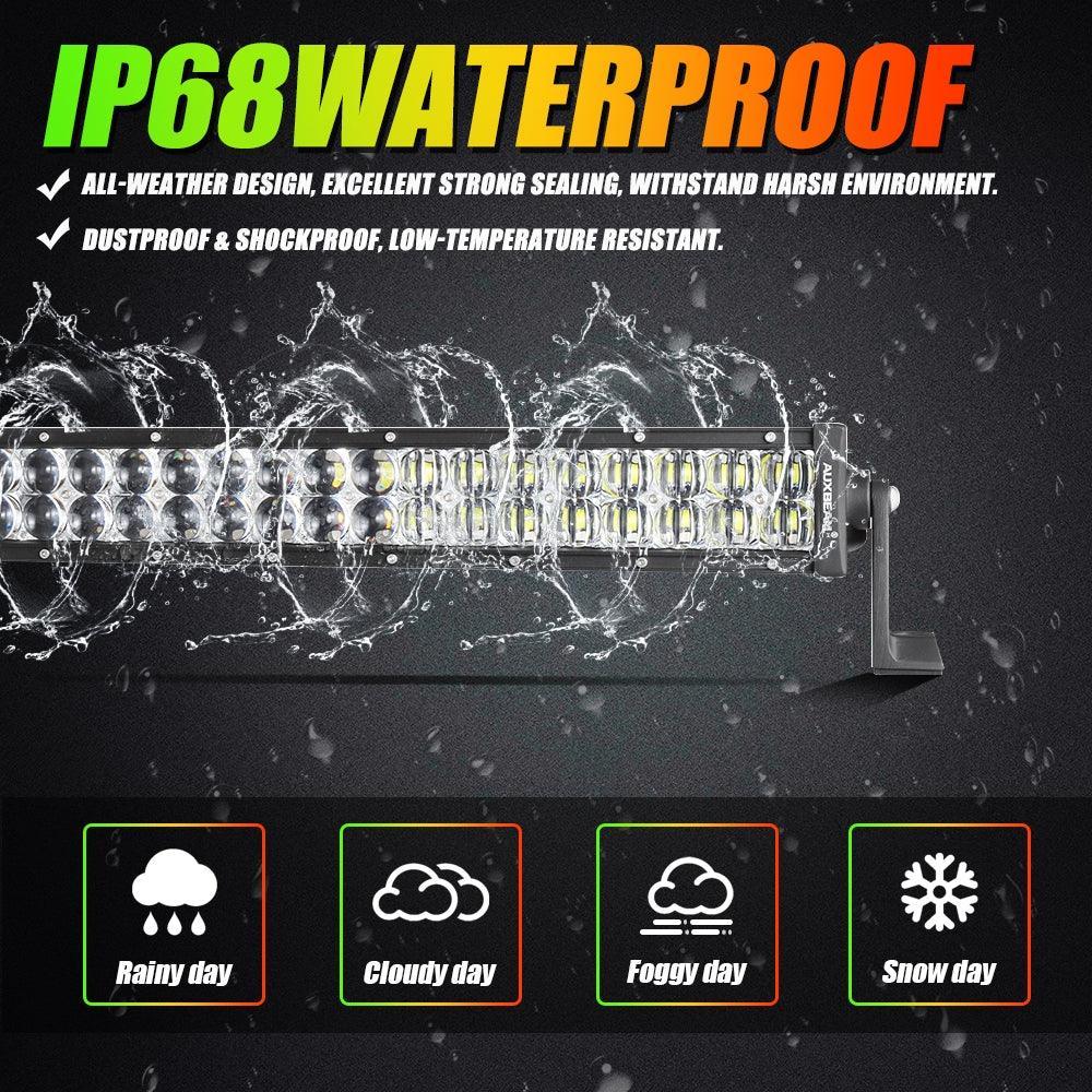 Rgb Led Rd 20 Auxbeam® 22 Inch Off Road Straight Led RGB Light Bar & RGB LED Rock ...