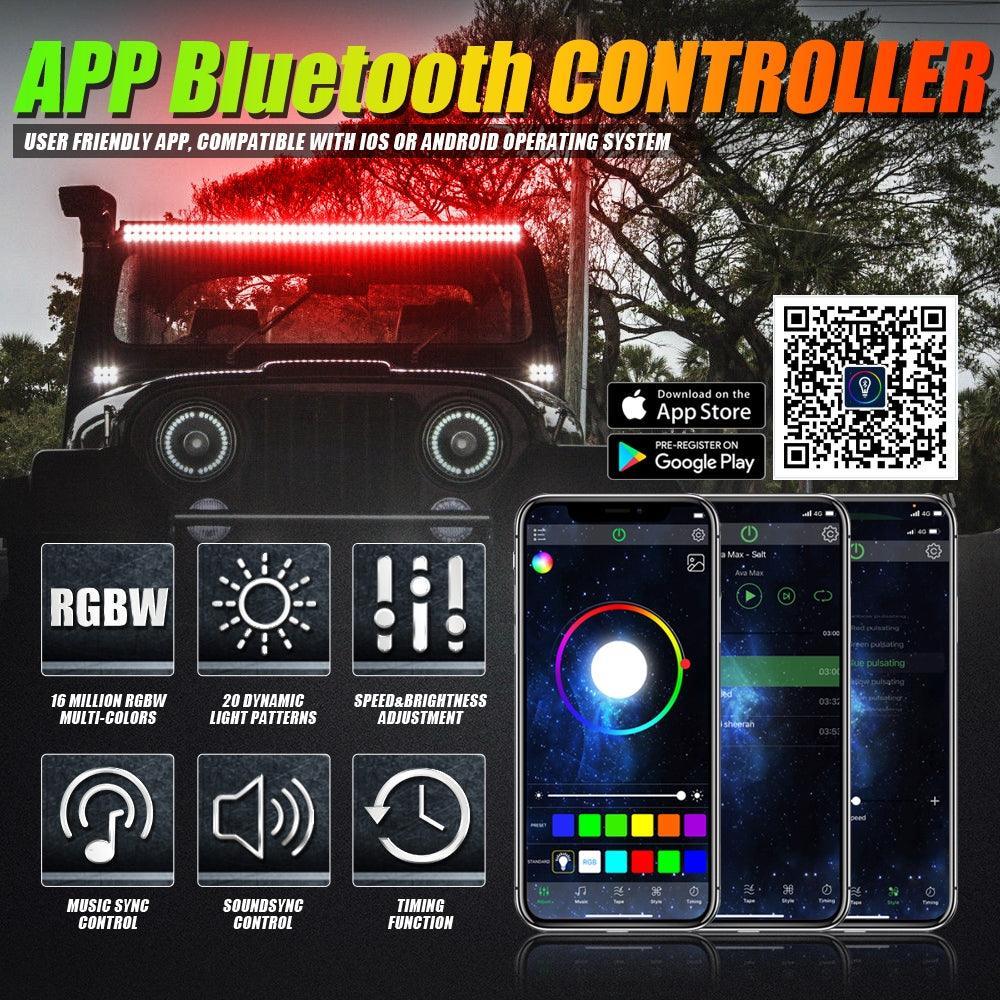 美品 auxbeam 4インチ LED ワークライト プラド ハイラックス Auxbeam® 42 Inch Off Road Straight Led RGB Light Bar for Pickup