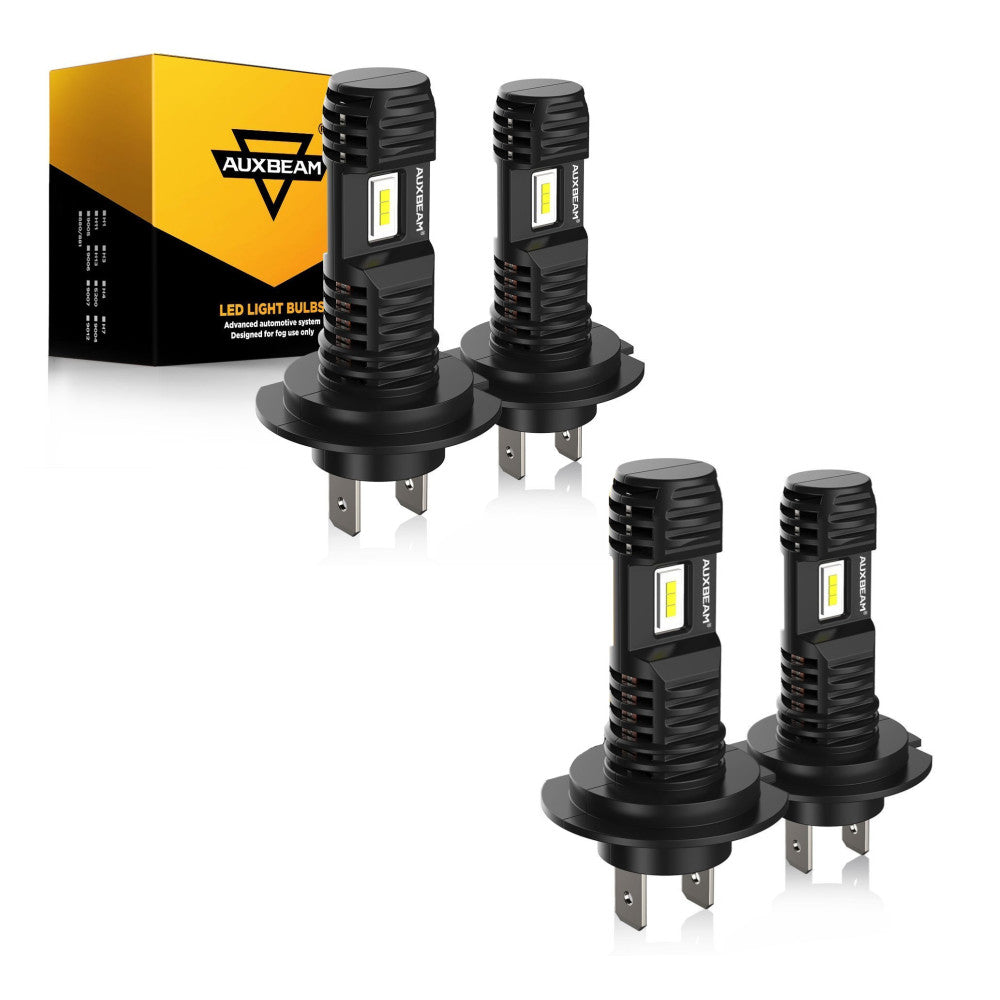 Auxbeam® H7+H7 Fanless&Wireless Mini Size Q10 Series Led Headlight Bulbs